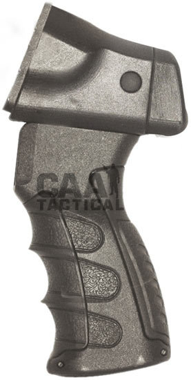 Рукоятка пистолетная CAA для Rem870 с переходником для трубы приклада. Материал - пластик. Цвет - черный.