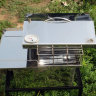 Коптильня средняя (400x300x310) нержавейка с термометром крышка домиком