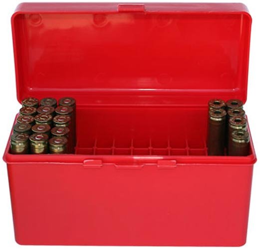 Коробка MTM RM-60 на 60 патронов кал. 222-250 Rem; 243 Win; 7,62x39 и 308 Win. Цвет – красный.