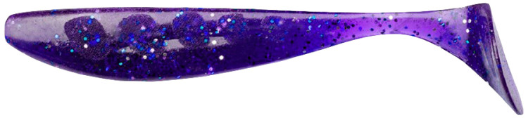 Силикон FishUP Wizzle Shad 5" #060 - Dark Violet/Peacock & Silver (4шт/уп)