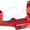 Кріплення-моноблок Warne X-Skeleton Mount. d - 30 мм. Ultra High. Weaver/Picatinny. Red