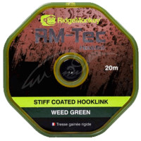 Поводковий матеріал RidgeMonkey RM-Tec Stiff Coated Hooklink Weed Green 35lb 20м