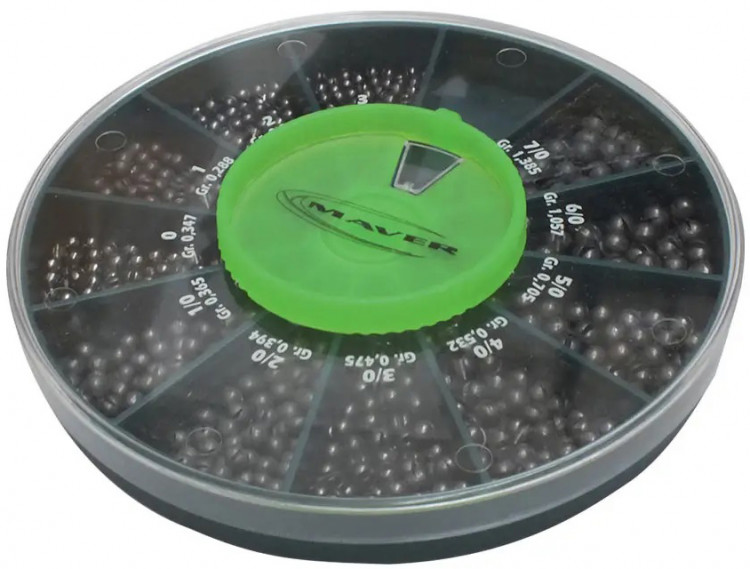 Набір грузил Maver Scatola Pallini Supercalibrati 250g №3-7/0