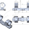 Моноблок Vector Optics X-Accu. d - 34 мм. Medium. Picatinny. 20 MOA