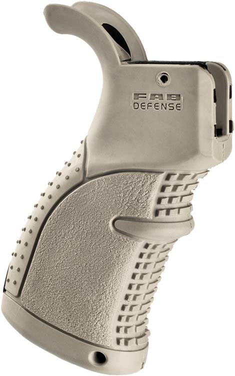 Рукоятка пистолетная FAB Defense AGR-43 прорезиненная для M4/M16/AR15. Цвет - песочный