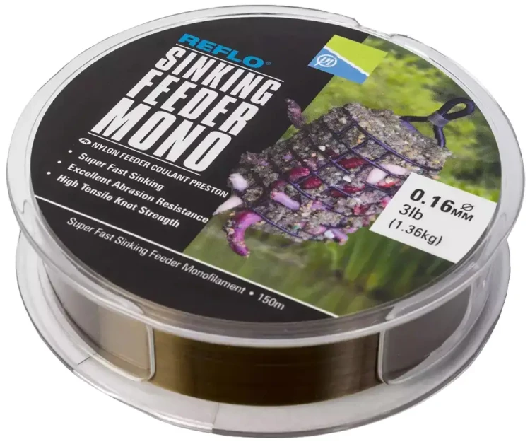 Леска Preston Reflo Sinking Feeder Mono 150m 0.18mm 1.81kg
