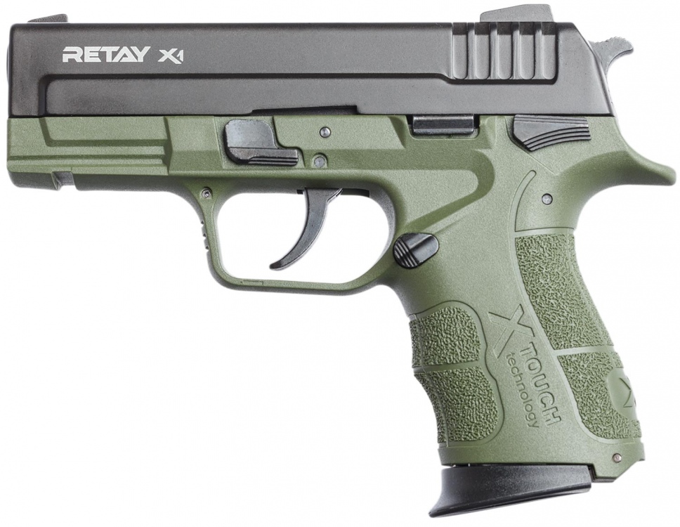 Пістолет стартовий Retay X1 кал. 9 мм. Колір - olive.