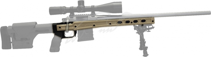 Ложа MDT HS3 для карабина Howa 1500/Weatherby Vanguard Short Action. Материал - алюминий. Цвет - песочный