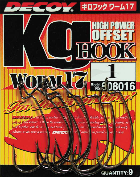 Крючок Decoy Worm17 Kg Hook #1/0 (9 шт/уп)