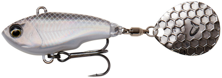 Тейл-спиннер Savage Gear Fat Tail Spin 80mm 24.0g White Silver