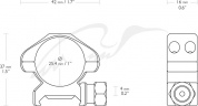 Кільця Hawke Precision Steel. d - 25.4 мм Low. Weaver/Picatinny