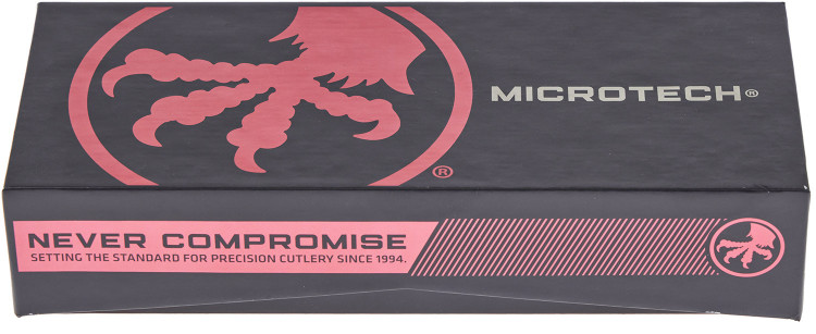 Ніж Microtech Dirac Double Edge Stonewash. Distressed red