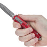 Ніж Microtech Dirac Double Edge Stonewash. Distressed red