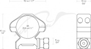 Крепление-кольца Hawke Precision Steel 1
