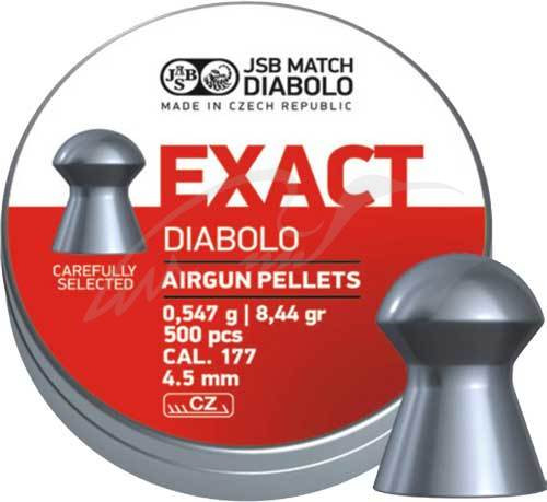 Кулі пневматичні JSB Diabolo Exact. Кал. 4.53 мм. Вага - 0.54 г. 500 шт/уп