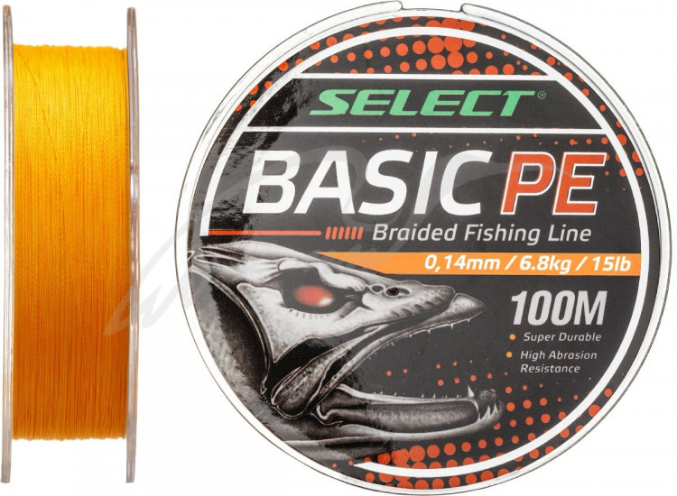 Шнур Select Basic PE 100m (оранж.) 0.14mm 15lb/6.8kg