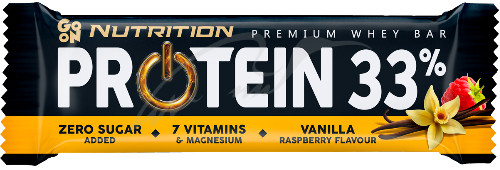 Батончик энергетический GoOn Nutrition Protein 33% Vanilla-Raspberry 50g