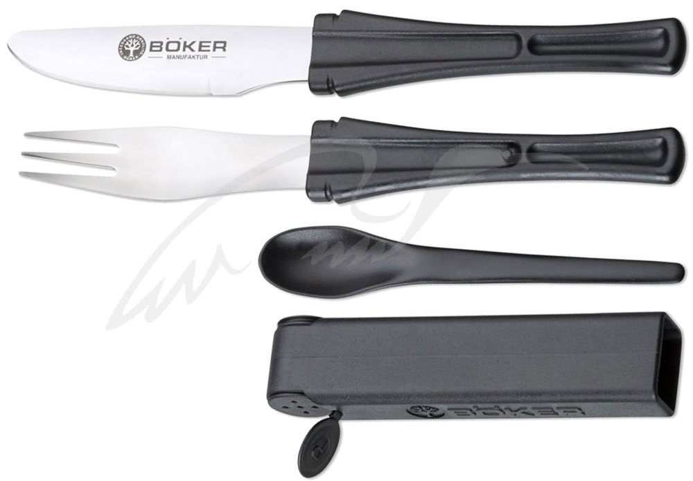 Набір Boker Snac Pac (ніж,виделка,ложка)