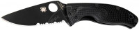 Нож Spyderco Tenacious Black Blade Lightweight Нож Spyderco Tenacious Black Blade Lightweight
