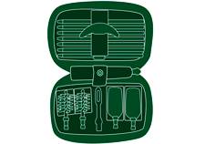 Набір для чищення MEGAline 4,5 кал. пластикова корока латунь Набір для чищення MEGAline 4,5 кал. пластикова корока латунь