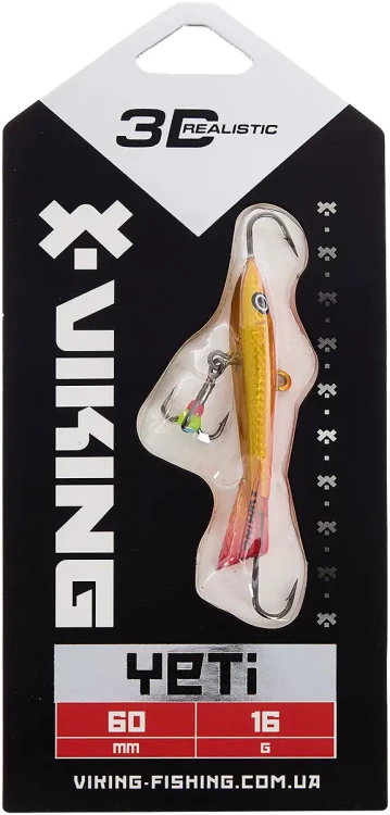 Балансир Viking Fishing Yeti Ice Jig 60mm 16.0g #8 Candle Flame
