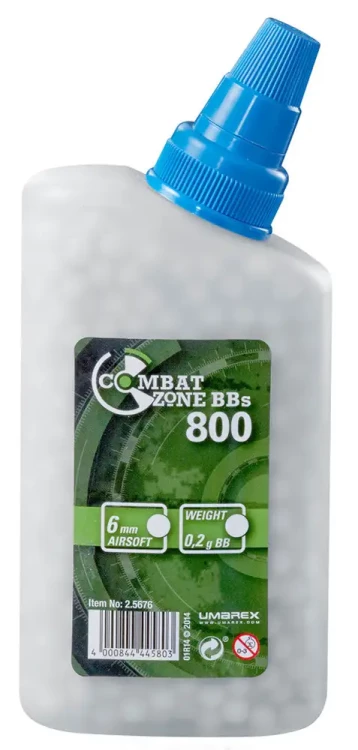 Страйкбольные шарики Umarex Combat Zone BB 6 мм 0,20 г. White