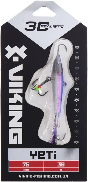 Балансир Viking Fishing Yeti Ice Jig 75mm 36.0g #1 Blue Glam