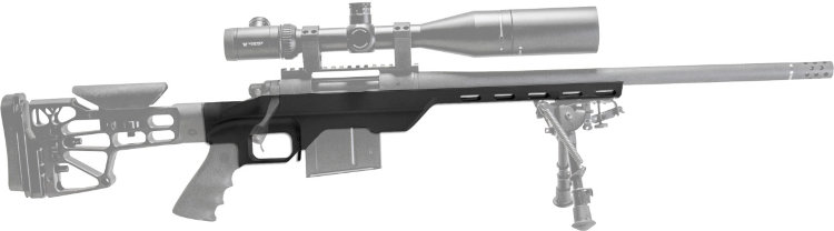 Ложа MDT LSS-XL для карабинов Howa 1500/Weatherby Vanguard Short Action. Материал - алюминий. Цвет - черный