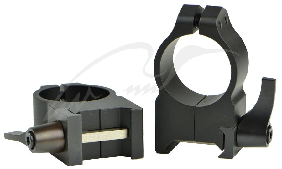 Кольцa быстросъемные Warne MAXIMA Quick Detach Ring. Диаметр - 25.4 мм. Высота основания - 13.3 мм. Под планку Weaver/ Picatinny