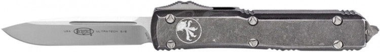 Ніж Microtech Ultratech Drop Point Stonewash. Колір: distressed black