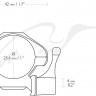 Кольца быстросъемные Hawke Precision Steel. d - 25.4 мм. Low. Weaver/Picatinny