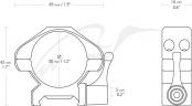 Крепление-кольца Hawke Precision Steel 42 мм