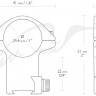 Кільця Hawke Match Mount. d - 25.4 мм High. 