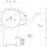 Кольца Hawke Match Mount. d - 25.4 мм. High. 