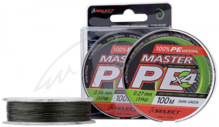 Шнур Select Master PE 100m (темн.-зел.) 0.27mm 33kg