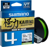 Шнур Shimano Kairiki 4 PE (Mantis Green) 150m 0.13mm 7.4kg Шнур Shimano Kairiki 4 PE (Mantis Green) 150m 0.13mm 7.4kg