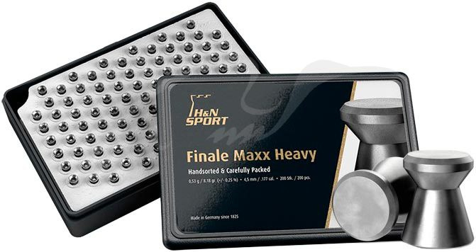 Пули пневматические H&N Finale Maxx HW. Кал. 4.5 мм. Вес - 0.53 г. 200 шт/уп