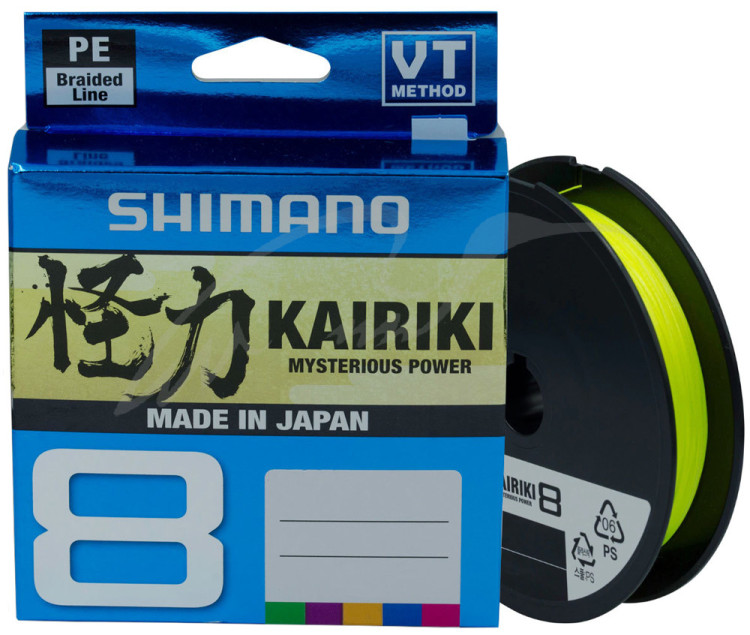 Шнур Shimano Kairiki 8 PE (Yellow) 150m 0.19mm 12.0kg