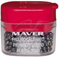 Набор грузил Maver Pallini Supercalibrati Teneri №1/0 (0.365g)