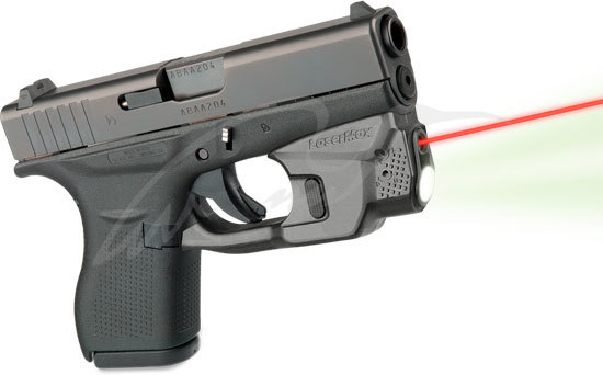 Целеуказатель LaserMax на скобу для Glock 42/ 43 с фонарем (красный)