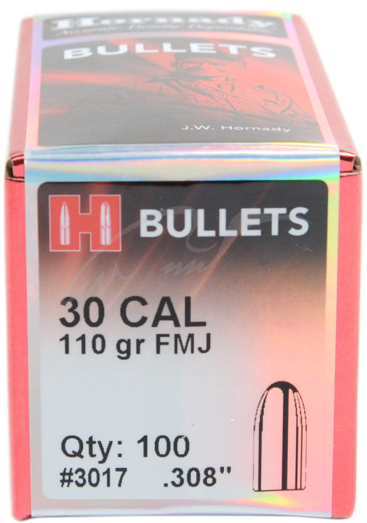 Куля Hornady FMJ кал .30 маса 110 гр (7,12 г) 100 шт
