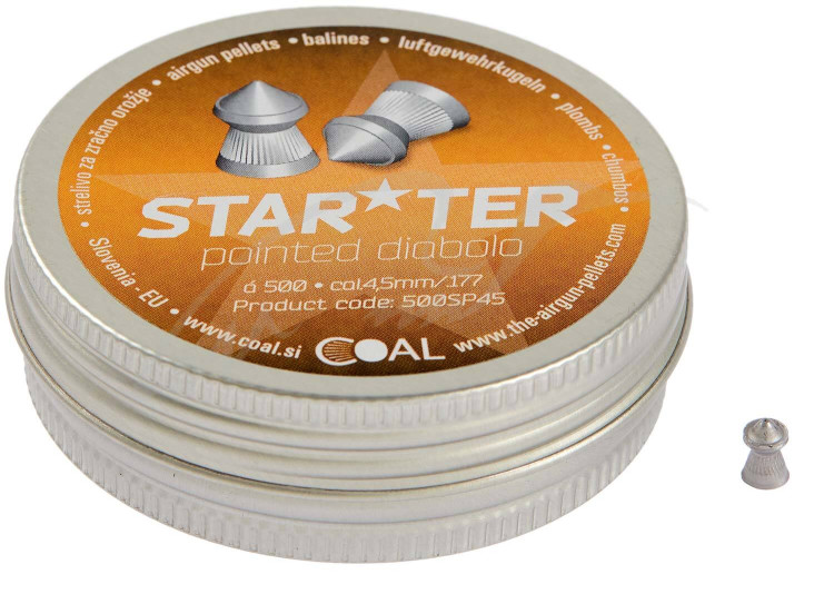 Кулі пневм Coal Starter Pointed кал. 4.5 мм 0.52 г 500 шт/уп