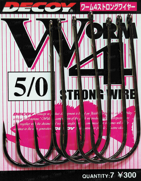 Крючок Decoy Worm4 Strong Wire #1/0 (9 шт/уп)