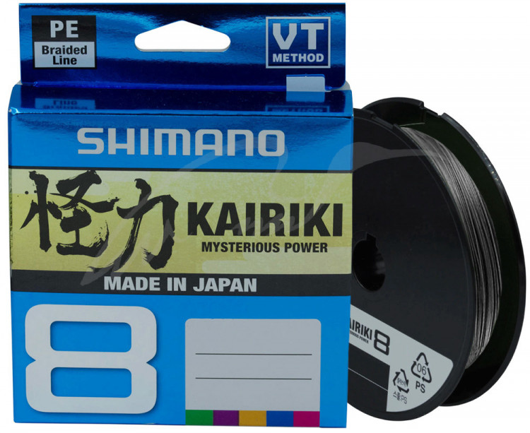 Шнур Shimano Kairiki 8 PE (Steel Gray) 150m 0.10mm 6.5kg