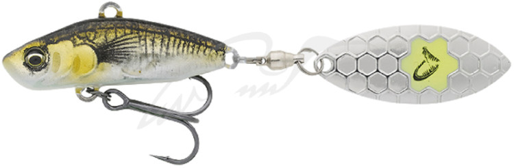 Тейл-спиннер Savage Gear 3D Sticklebait Tailspin 80mm 18.0g Green Silver Ayu