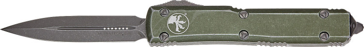 Ніж Microtech Ultratech Double Edge Stonewash. Колір: distressed od green