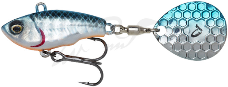 Тейл-спиннер Savage Gear Fat Tail Spin 80mm 24.0g Blue Silver