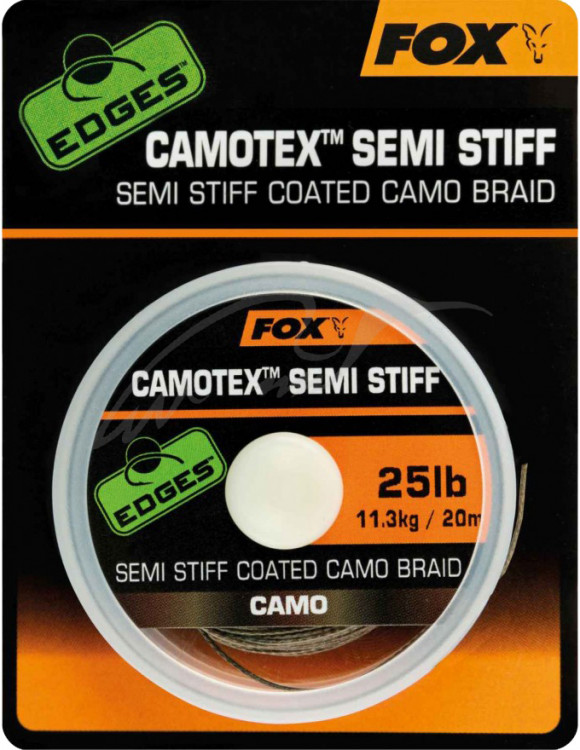 Поводковый материал Fox International Edges Camotex Semi-Stiff 20lb