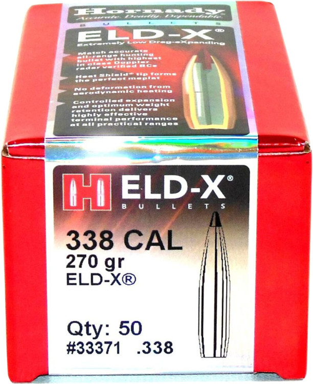 Куля Hornady ELD-X кал. 338 270 гр/17,5 г. 50 шт Куля Hornady ELD-X кал. 338 270 гр/17,5 г. 50 шт