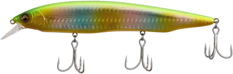 Воблер Megabass Kanata Ayu SW F 160mm 30.0g GG Gold Lime Rainbow